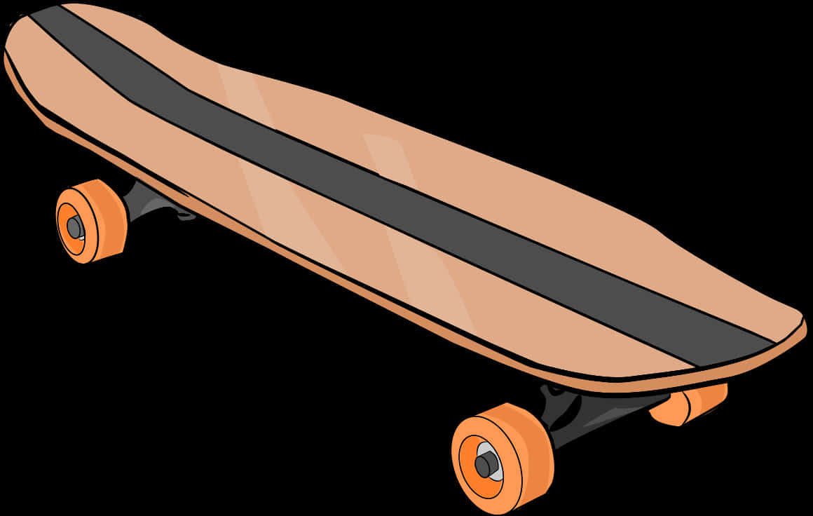 Orange And Gray Skateboard