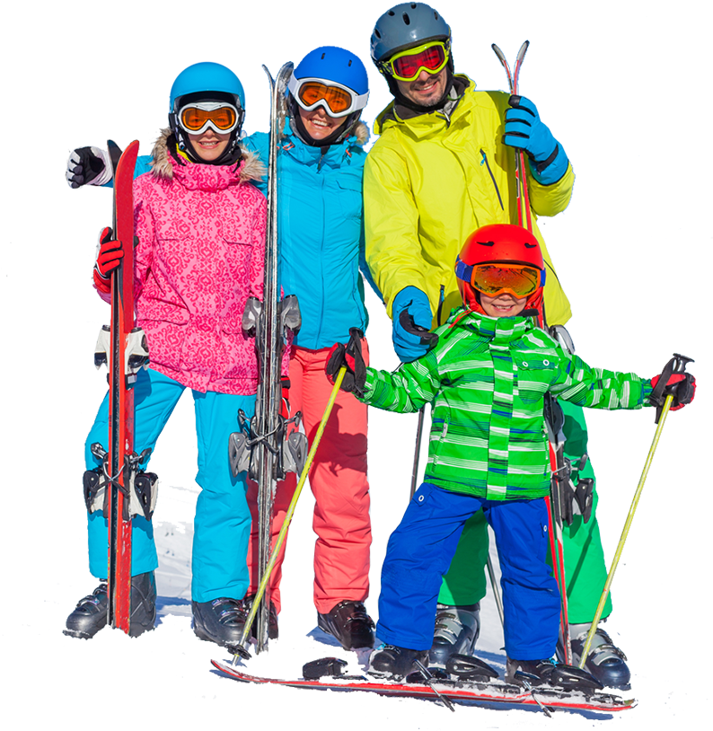 A Group Of People With Skis And Snow Gear