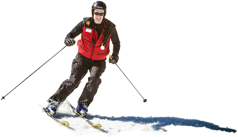A Man Skiing On Snow