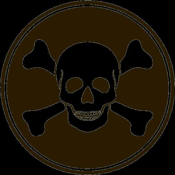 A Skull And Crossbones In A Circle