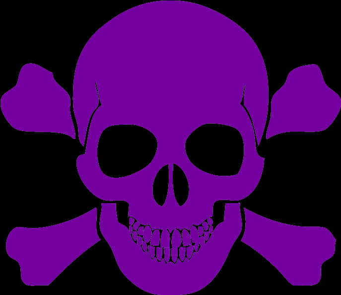 A Purple Skull With Crossbones