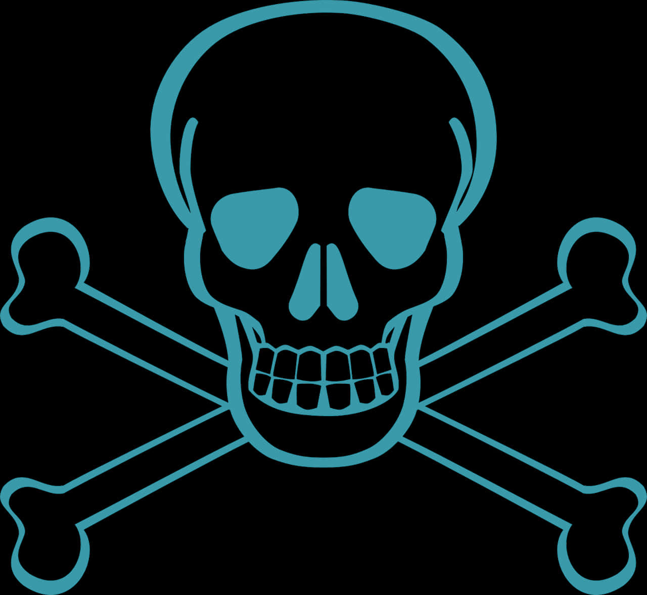 A Skull And Crossbones On A Black Background