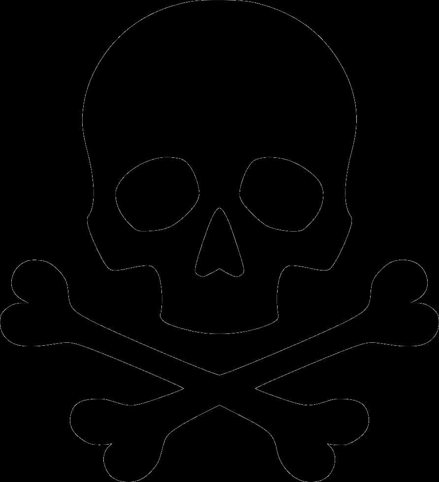 A Skull And Crossbones On A Black Background