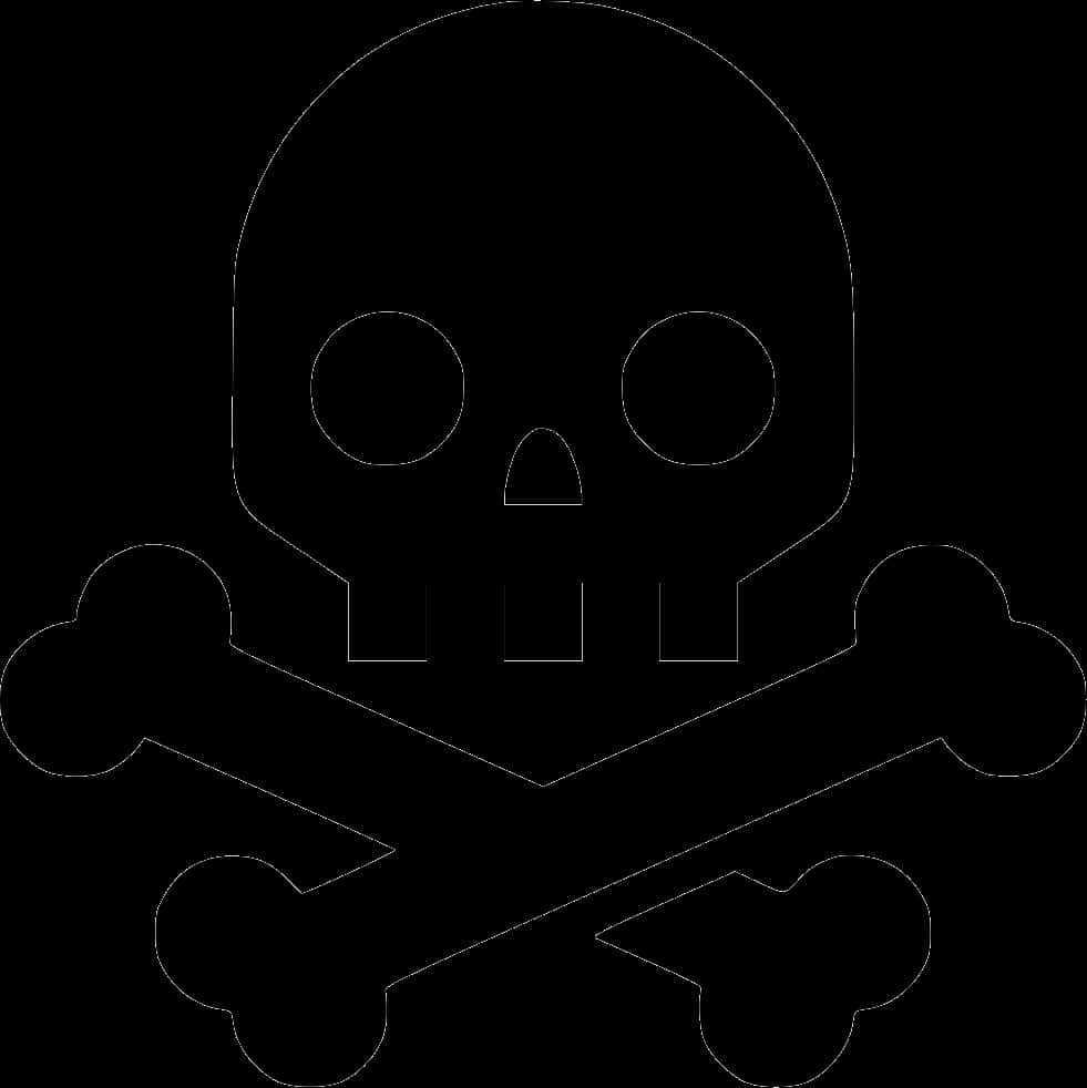 A Skull And Crossbones With A Black Background