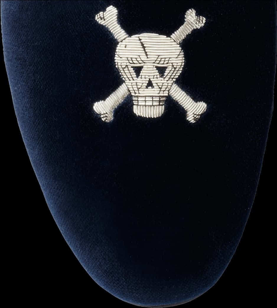 A Black Hat With A Skull And Crossbones On It