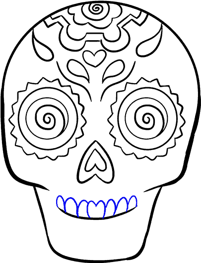 A Black Background With Blue Lines