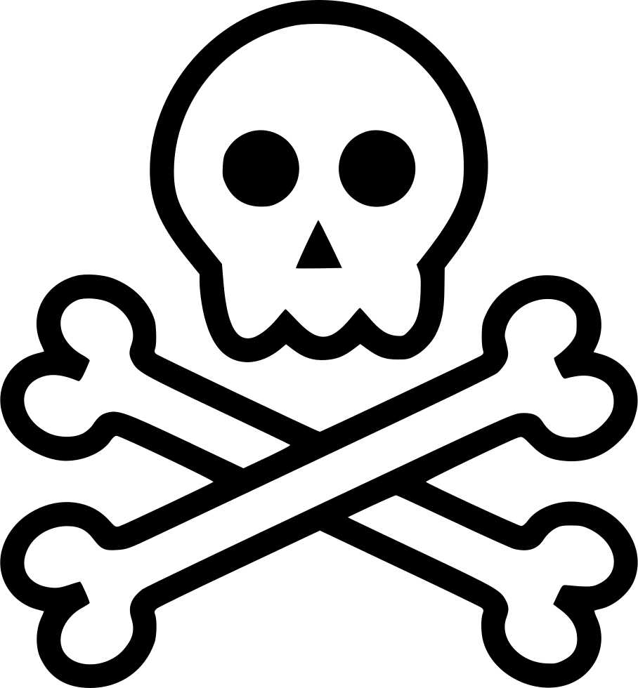 A Black And White Skull And Crossbones