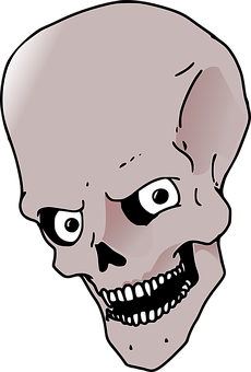A Skull With Black Background