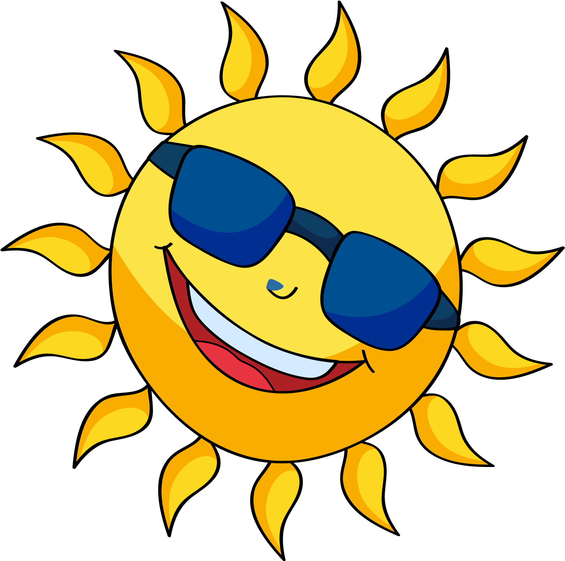 A Cartoon Sun Wearing Sunglasses
