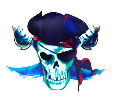 A Skull With A Hat And Horns