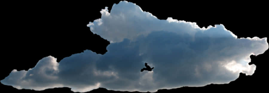 A Cloud With A Person In The Middle