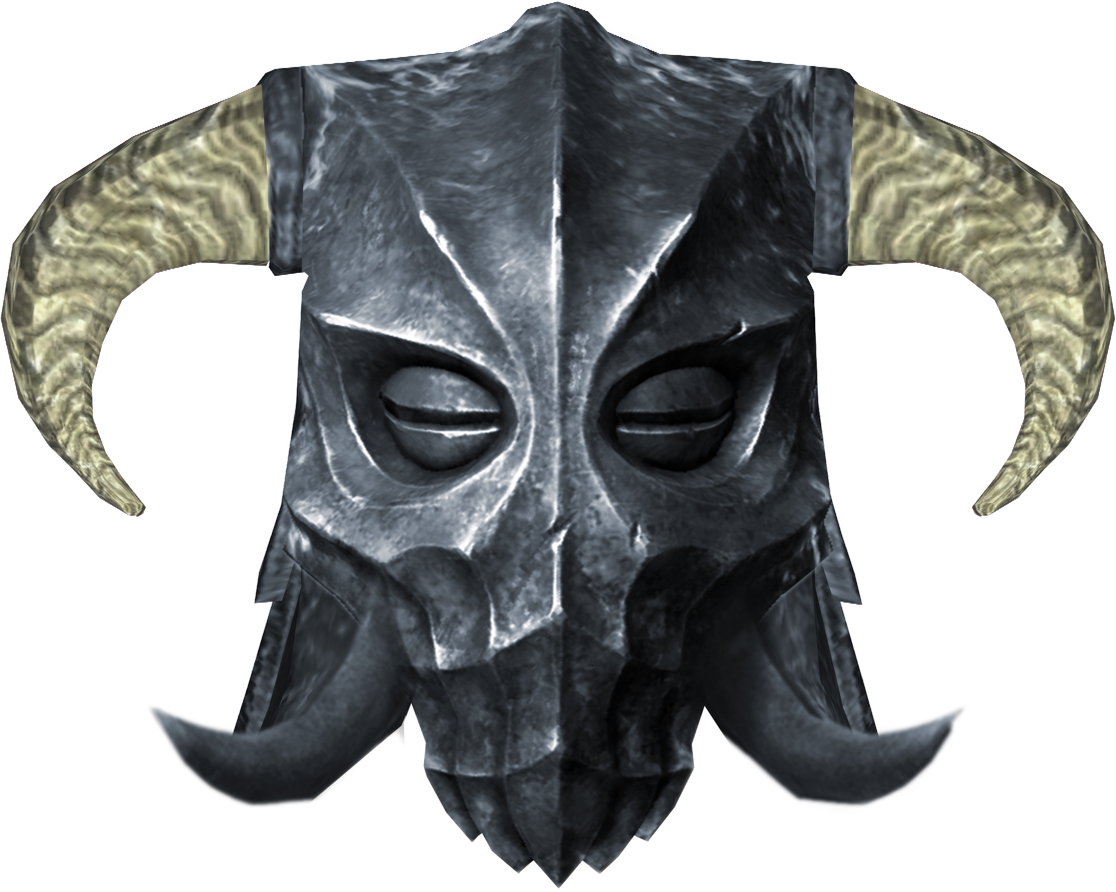 A Metal Mask With Horns