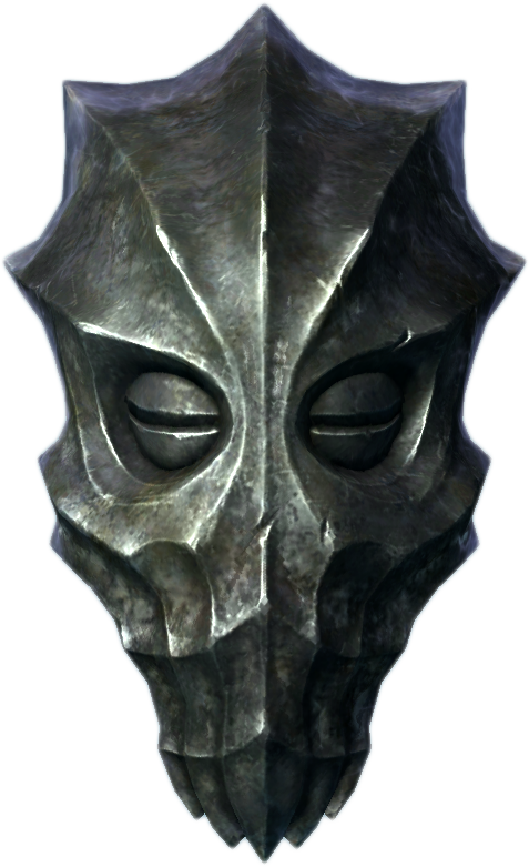 A Metal Mask With Eyes And A Black Background