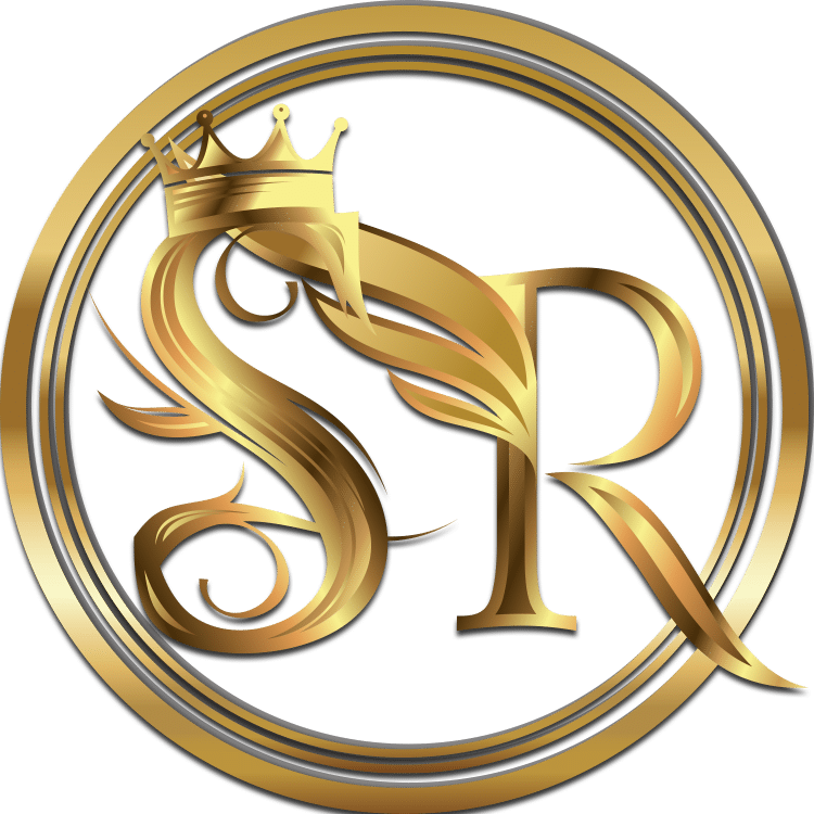 A Gold Logo With A Crown