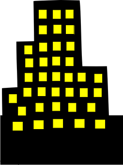 A Yellow Squares On A Black Background