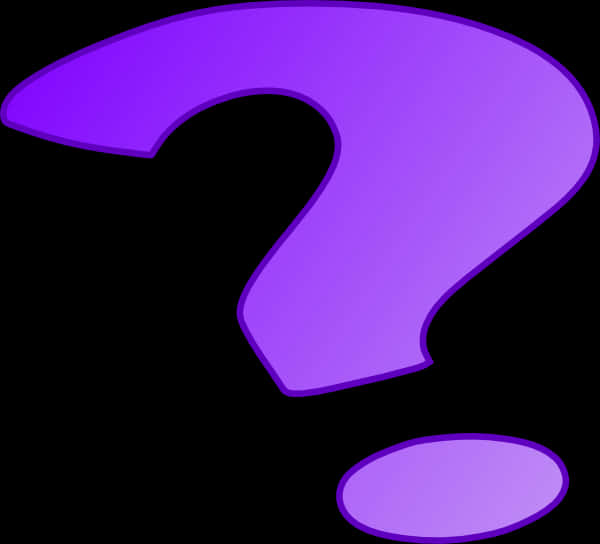 A Purple Question Mark On A Black Background