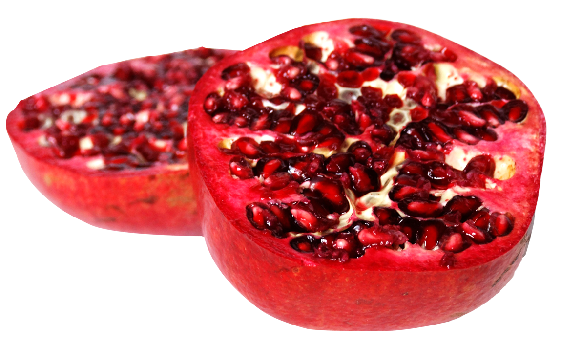 A Cut Open Pomegranate With Seeds