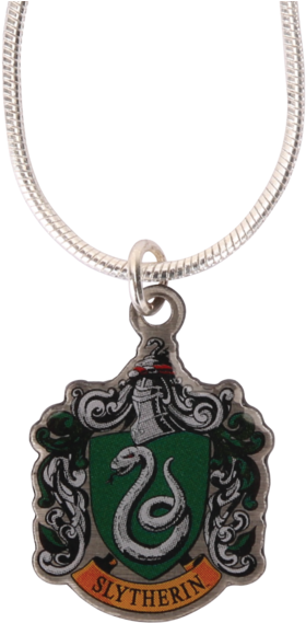 A Silver Chain With A Green And Black Pendant