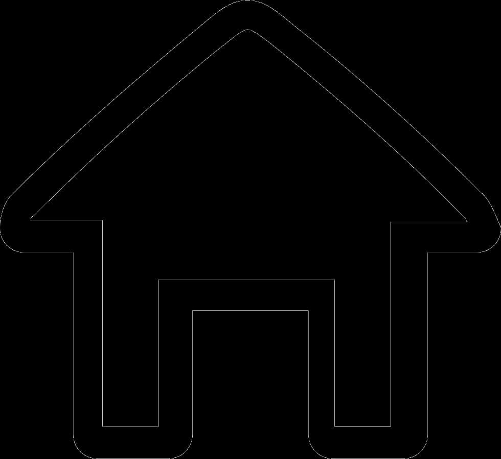 A Black Outline Of A House