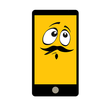 A Yellow Rectangular Object With A Mustache And Eyes