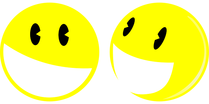 A Pair Of Yellow Smiley Faces