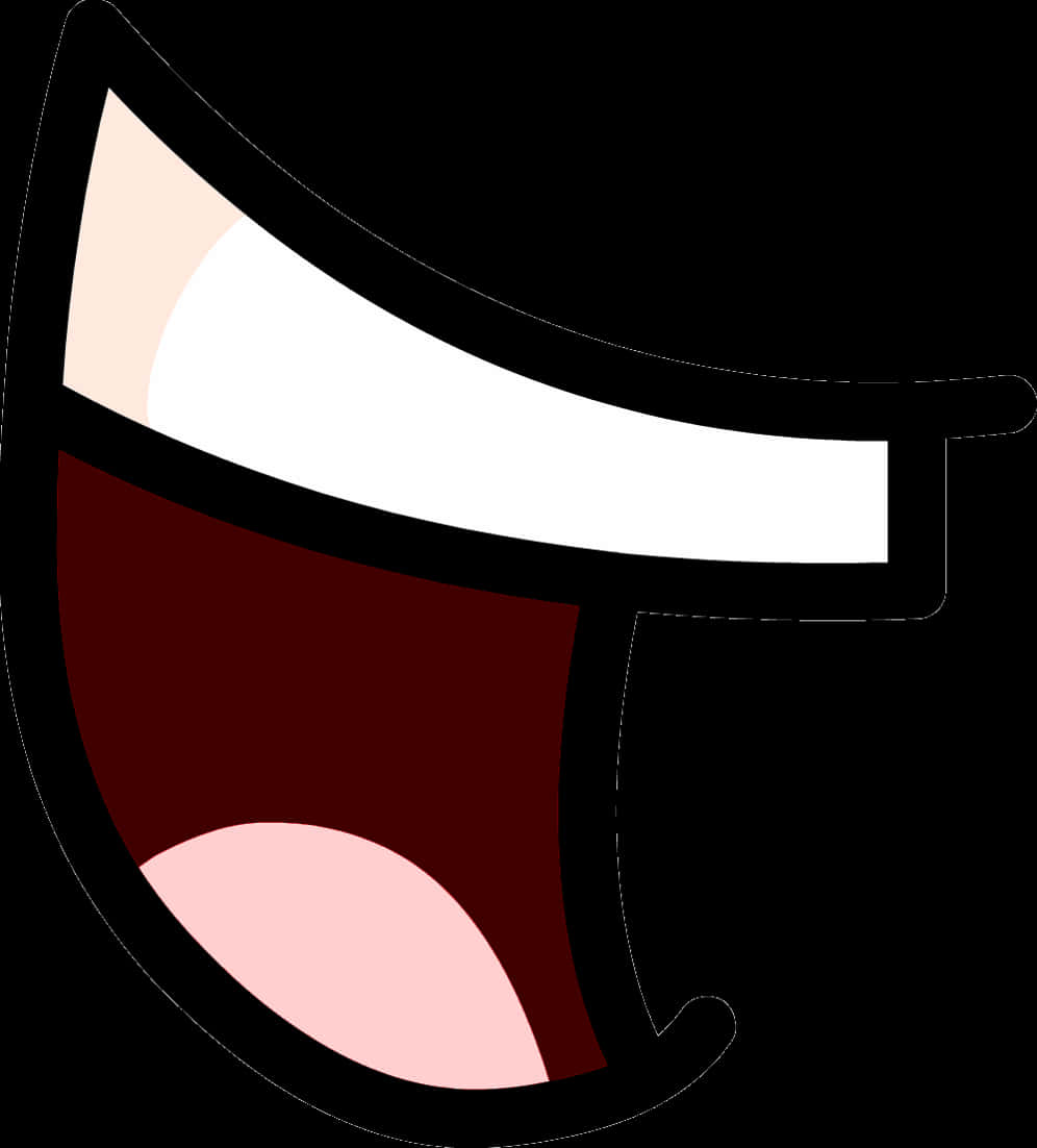 A Cartoon Face With Mouth Open And Mouth Wide Open