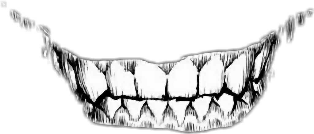 A Black And White Image Of A Mouth