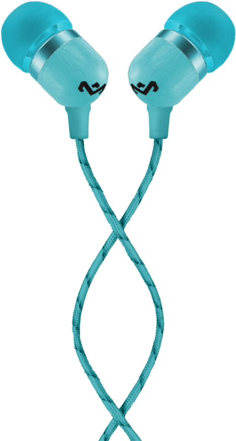 A Pair Of Blue Earbuds