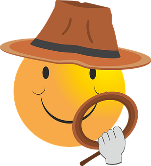 A Cartoon Of A Smiley Face Holding A Hat