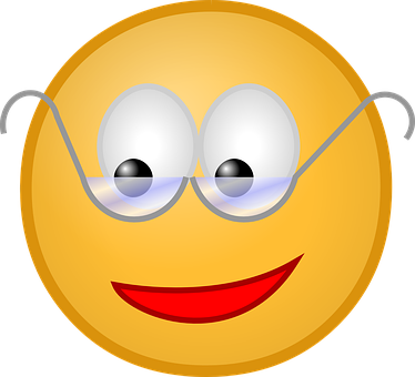 A Yellow Smiley Face With Glasses