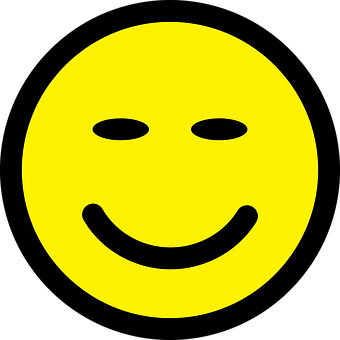 A Yellow Smiley Face With Black Background