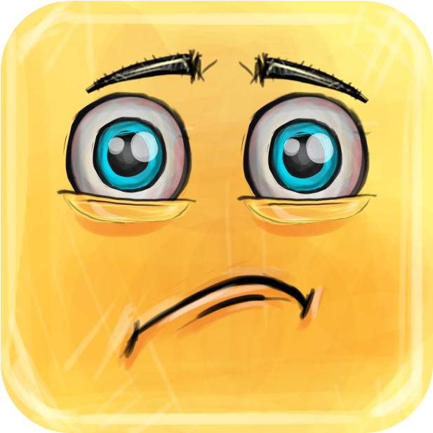 Square-shaped Sad Emoji