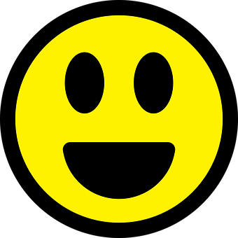 A Yellow Smiley Face With Black Background