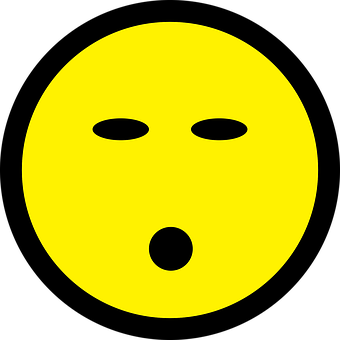 A Yellow Face With Black Background
