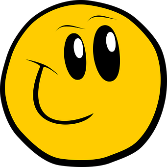 A Yellow Smiley Face With Black Eyes