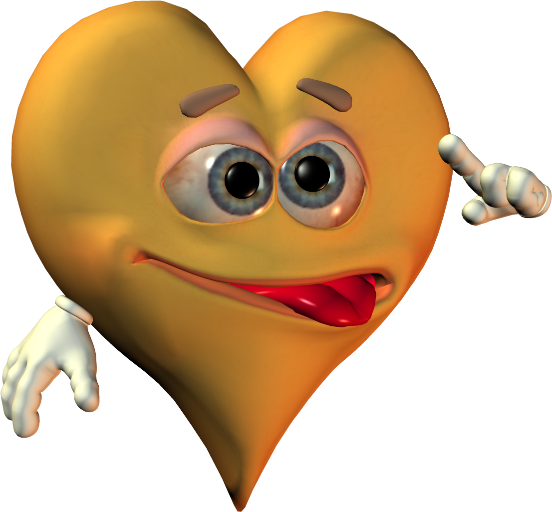 A Cartoon Heart With Eyes And Hands