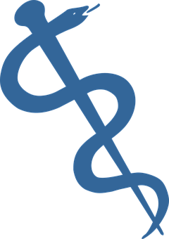 A Blue Symbol On A Black Background