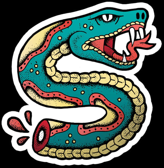 A Sticker Of A Snake