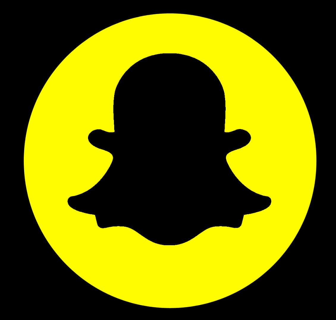 A Black Silhouette Of A Person's Head In A Yellow Circle