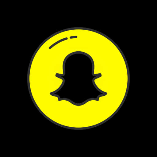 A Yellow Circle With A Black Logo