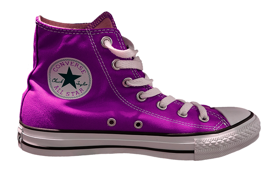 A Purple And White Shoe