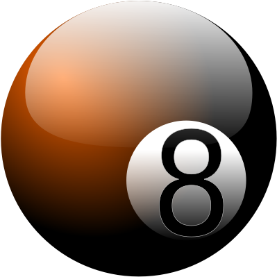 A Pool Ball With A Number On It
