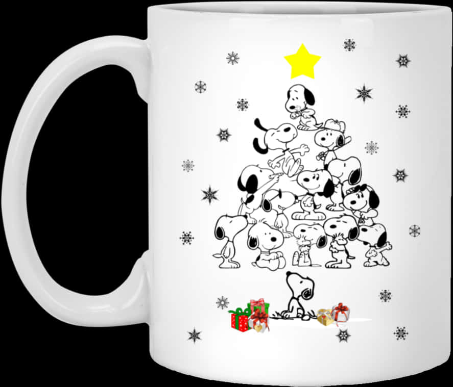 Snoopy Christmas Tree Mug Design