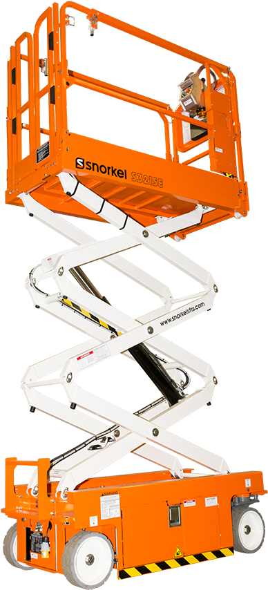 A Scissor Lift With A Black Background