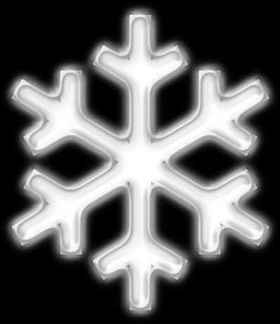 A White Snowflake With Black Background