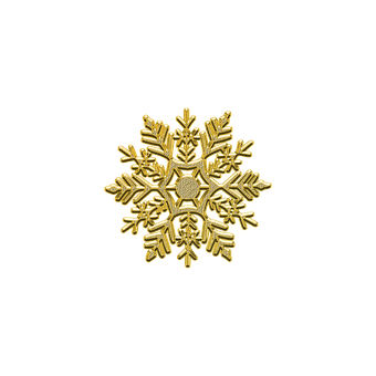 A Gold Snowflake On A Black Background
