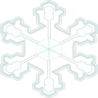 A White Snowflake With A Black Background