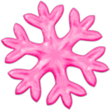A Pink Snowflake On A Black Background