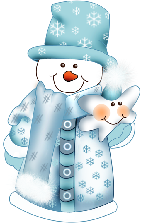A Snowman Holding A Star