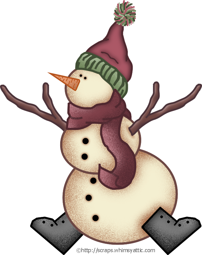 A Snowman With A Scarf And Hat